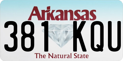 AR license plate 381KQU