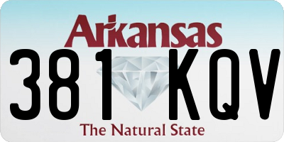 AR license plate 381KQV