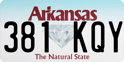 AR license plate 381KQY