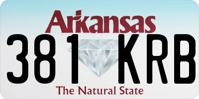 AR license plate 381KRB