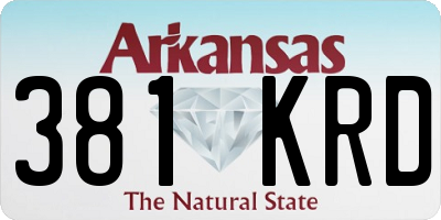 AR license plate 381KRD