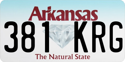 AR license plate 381KRG