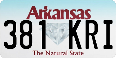 AR license plate 381KRI