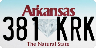 AR license plate 381KRK