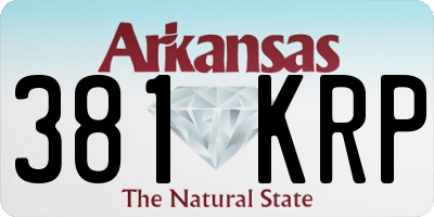 AR license plate 381KRP