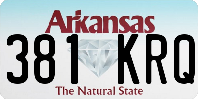 AR license plate 381KRQ