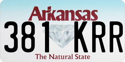 AR license plate 381KRR