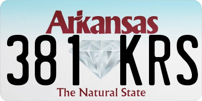 AR license plate 381KRS