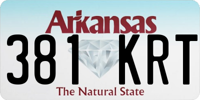 AR license plate 381KRT