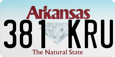 AR license plate 381KRU