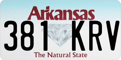 AR license plate 381KRV