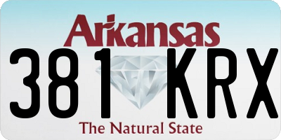 AR license plate 381KRX
