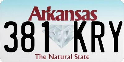 AR license plate 381KRY
