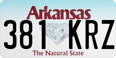 AR license plate 381KRZ