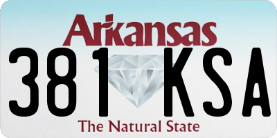 AR license plate 381KSA