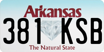 AR license plate 381KSB