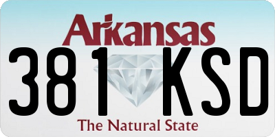 AR license plate 381KSD