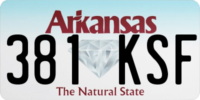 AR license plate 381KSF