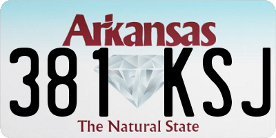 AR license plate 381KSJ