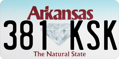AR license plate 381KSK