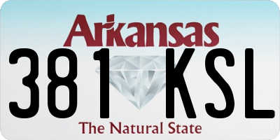 AR license plate 381KSL