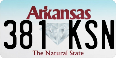 AR license plate 381KSN