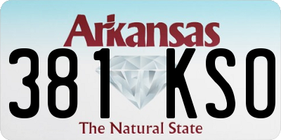 AR license plate 381KSO