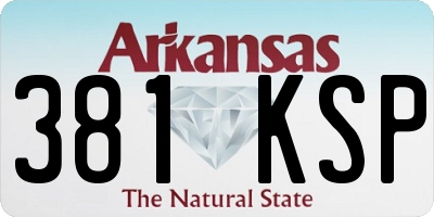 AR license plate 381KSP