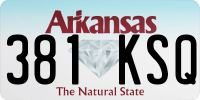 AR license plate 381KSQ