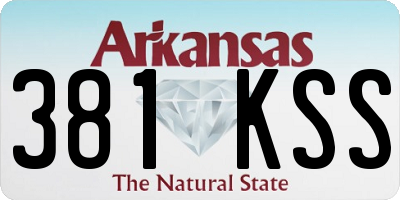 AR license plate 381KSS