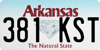 AR license plate 381KST