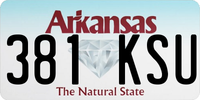 AR license plate 381KSU