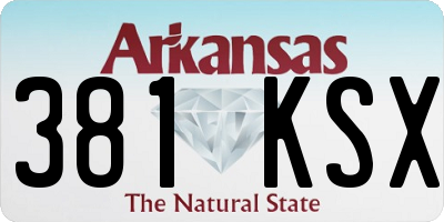 AR license plate 381KSX