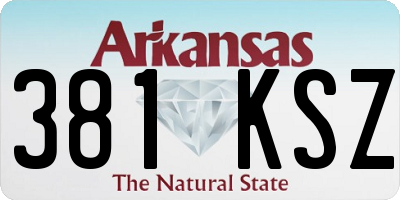 AR license plate 381KSZ