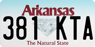AR license plate 381KTA
