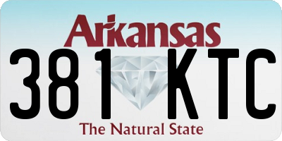 AR license plate 381KTC