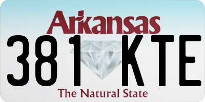 AR license plate 381KTE