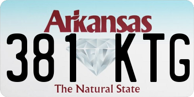 AR license plate 381KTG
