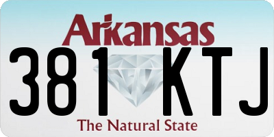 AR license plate 381KTJ