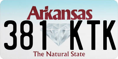 AR license plate 381KTK