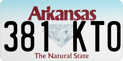AR license plate 381KTO