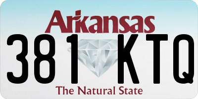 AR license plate 381KTQ