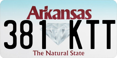 AR license plate 381KTT