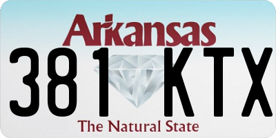 AR license plate 381KTX