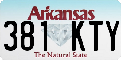 AR license plate 381KTY