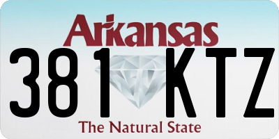 AR license plate 381KTZ