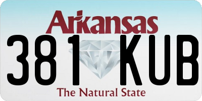 AR license plate 381KUB