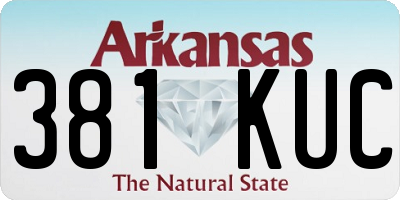 AR license plate 381KUC