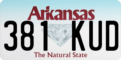 AR license plate 381KUD