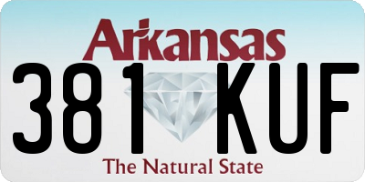 AR license plate 381KUF